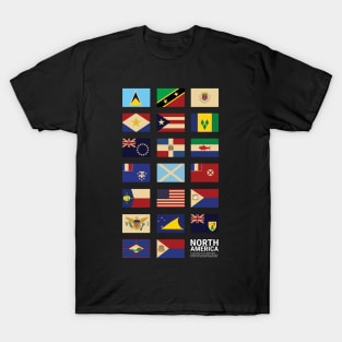 North America Country Flags Set T-Shirt